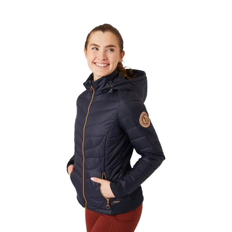 Horze Women's Shannon Light Padded Jacket - Dark Navy 2 Horze Women's Shannon Light Padded Jacket - Dark Navy - Image 2