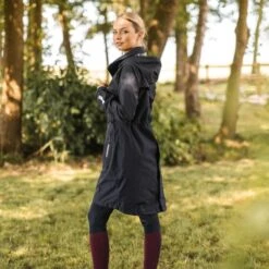 B Vertigo Women's Joanna Raincoat - Dark Navy -Tack Of The Day Store 695684 800 800