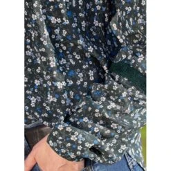 EQL Women's Olivia Ecovero Top - Hunter/Mini Snaffle Floral -Tack Of The Day Store 695911 800 800