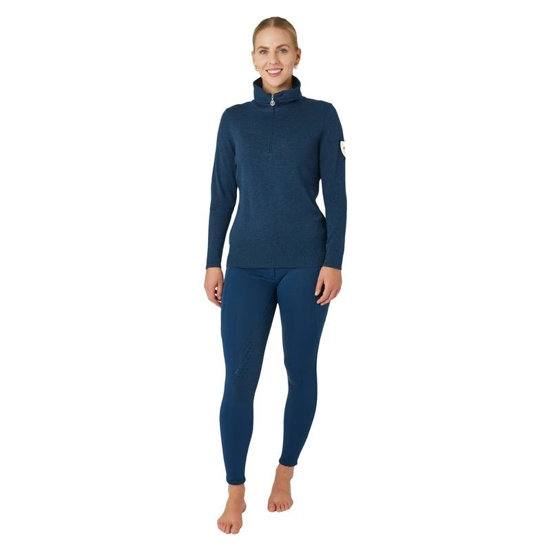 B Vertigo Women's Athena Merino Half Zip Sweater - Reflecting Pond 2 B Vertigo Women's Athena Merino Half Zip Sweater - Reflecting Pond - Image 2
