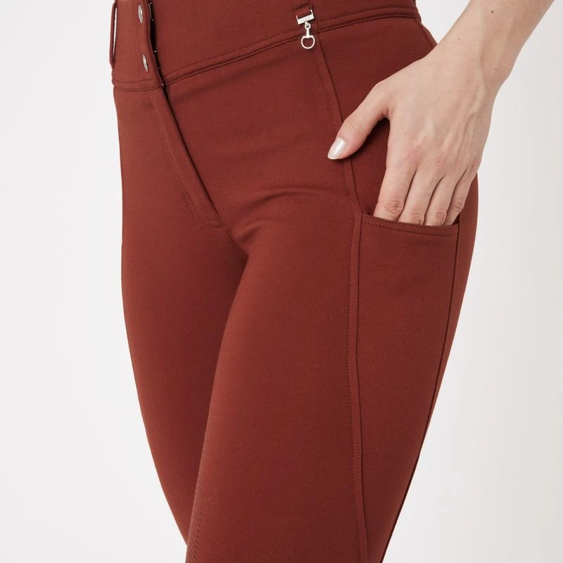 Horze Women's Mira Full Seat Breeches - Smoked Paprika 2 Horze Women's Mira Full Seat Breeches - Smoked Paprika - Image 2