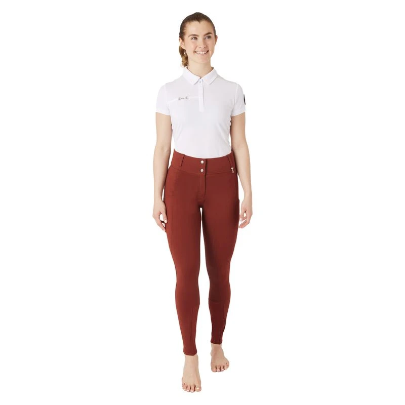 Horze Women's Mira Full Seat Breeches - Smoked Paprika 4 Horze Women's Mira Full Seat Breeches - Smoked Paprika - Image 4