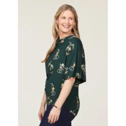 EQL Women's Lexi Cowl Neck Dolman Shirt - Ivy Hunt Field Floral -Tack Of The Day Store 698386 800 800 1