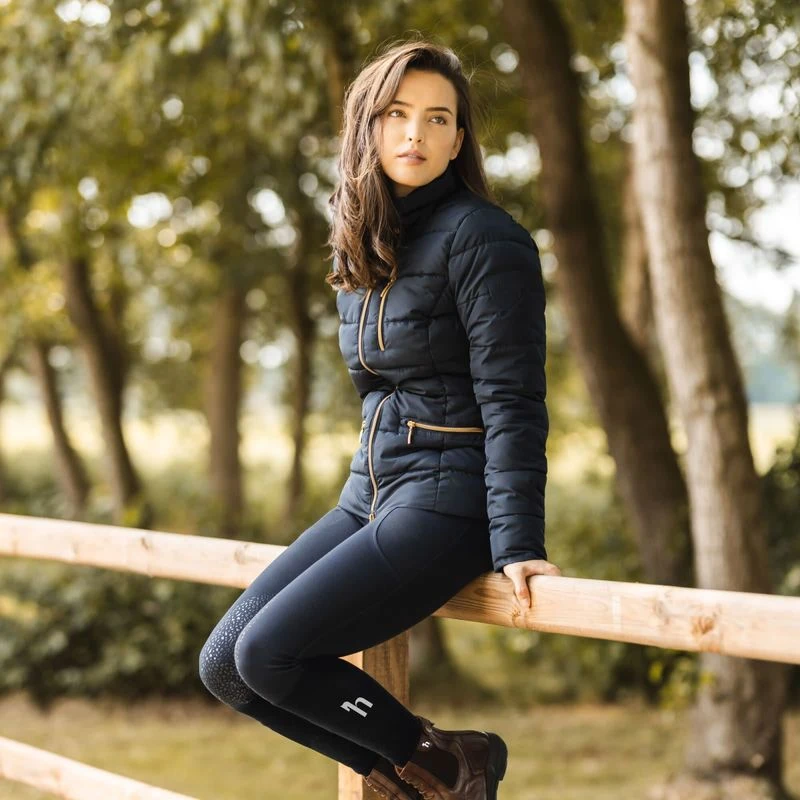 Horze Women's Kiara Padded Jacket - Dark Navy 5 Horze Women's Kiara Padded Jacket - Dark Navy - Image 5