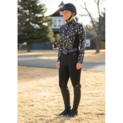 Kerrits Women's Arena K-Pro Knee Patch Breeches - Black -Tack Of The Day Store 699029 800 800