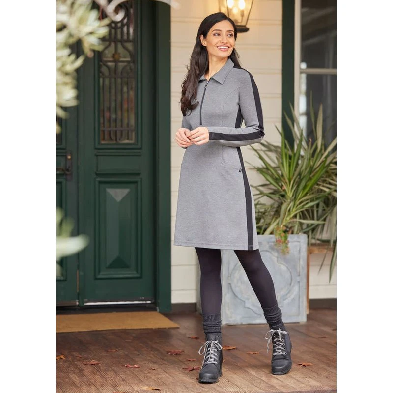 EQL Women's Ascent Ponte Tunic Dress - Charcoal Heather 5 EQL Women's Ascent Ponte Tunic Dress - Charcoal Heather - Image 5