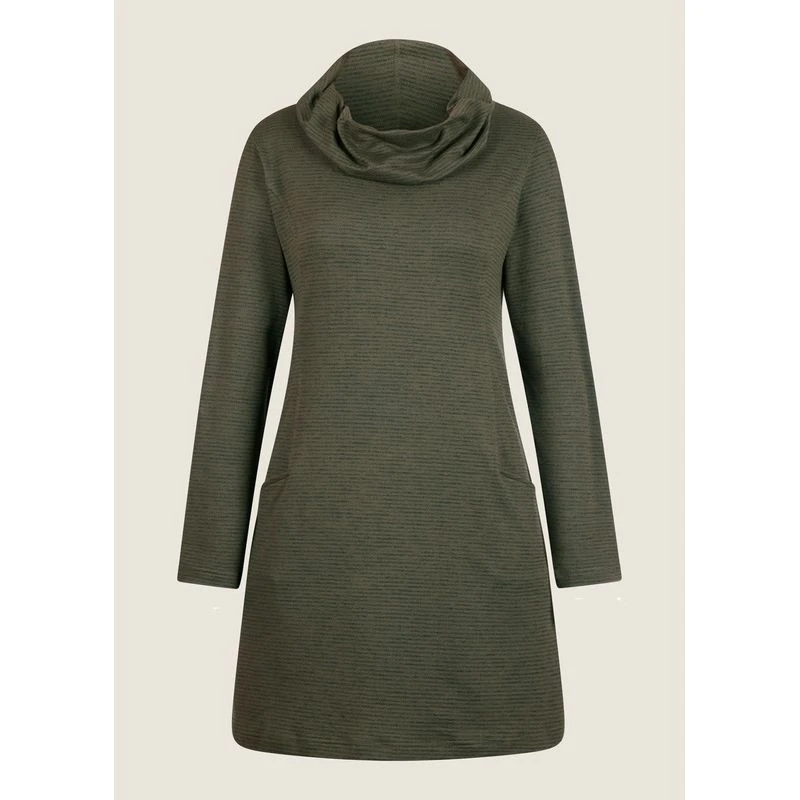 EQL Women's Textured Cowl Neck Dress - Evergreen 1 EQL Women's Textured Cowl Neck Dress - Evergreen