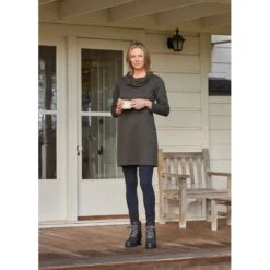 EQL Women's Textured Cowl Neck Dress - Evergreen 11 EQL Women's Textured Cowl Neck Dress - Evergreen -Tack Of The Day Store 700546 800 800