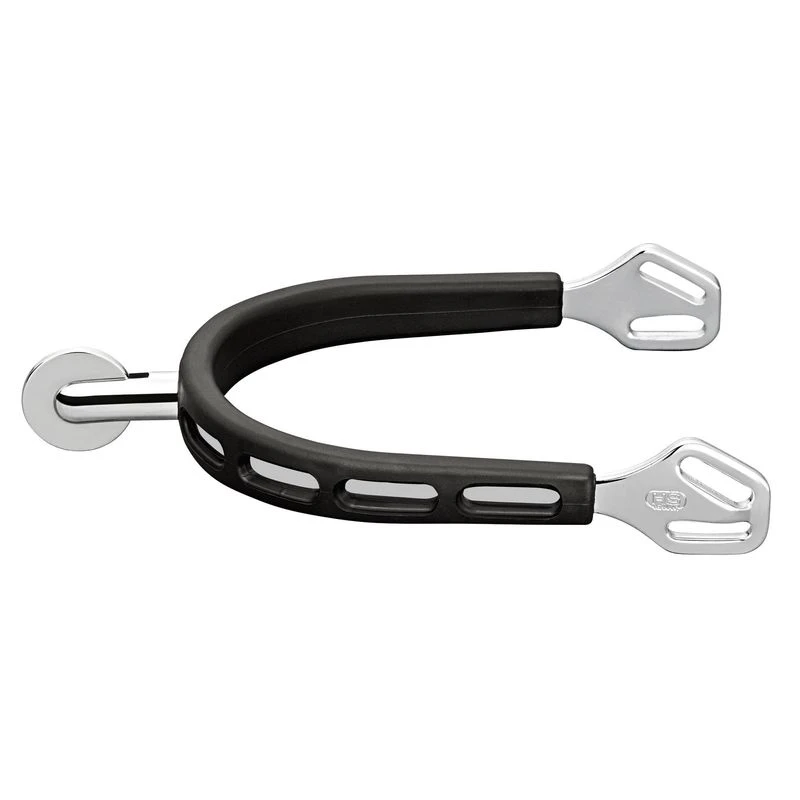 Herm Sprenger Ultra Fit Extra Grip 30mm Large Smooth Rowel Spurs - Stainless Steel/Black Grip 1 Herm Sprenger Ultra Fit Extra Grip 30mm Large Smooth Rowel Spurs - Stainless Steel/Black Grip