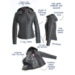 Tredstep Women's Calypso Jacket - Caviar Black 11 Tredstep Women's Calypso Jacket - Caviar Black -Tack Of The Day Store 703596 800 800