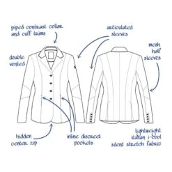 Tredstep Women's Solo Vision Competition Coat - Grey -Tack Of The Day Store 704882 800 800