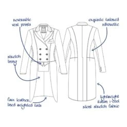 Tredstep Women's Dressage Tail Coat - Black -Tack Of The Day Store 706140 800 800