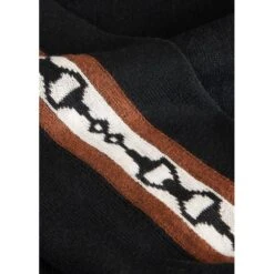 EQL Women's Snaffle Stripe Sweater - Black/Caramel 11 EQL Women's Snaffle Stripe Sweater - Black/Caramel -Tack Of The Day Store 711398 800 800