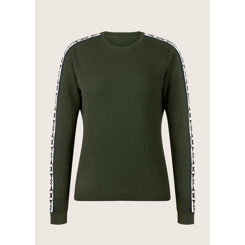 EQL Women's Snaffle Stripe Sweater - Hunter/Navy 1 EQL Women's Snaffle Stripe Sweater - Hunter/Navy