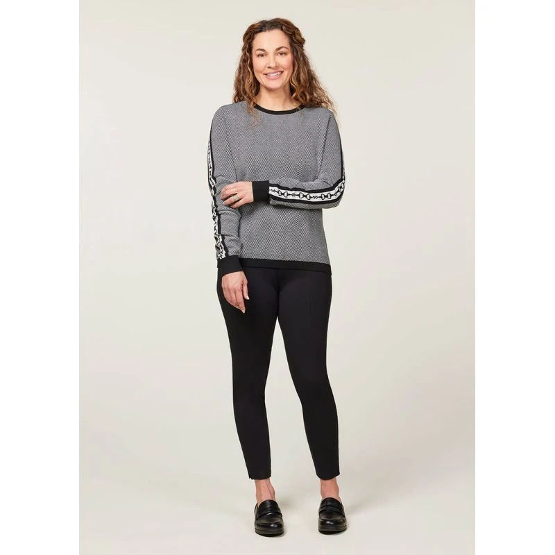 EQL Women's Snaffle Stripe Sweater - Black/White Herringbone 5 EQL Women's Snaffle Stripe Sweater - Black/White Herringbone - Image 5