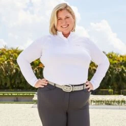 RJ Classics Women's Sofia Plus Show Shirt - White -Tack Of The Day Store 757332 800 800