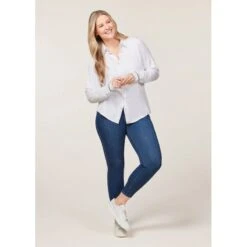 EQL Women's Bit N Bridle Button Up Shirt - White -Tack Of The Day Store 757761 800 800