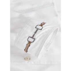 EQL Women's Bit N Bridle Button Up Shirt - White -Tack Of The Day Store 757762 800 800