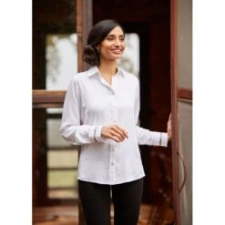 EQL Women's Bit N Bridle Button Up Shirt - White -Tack Of The Day Store 757763 800 800