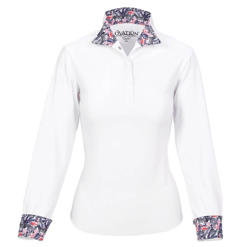 Ovation Women's Jorden Full Snap Show Shirt - White/Zebra 4 Ovation Women's Jorden Full Snap Show Shirt - White/Zebra - Image 4