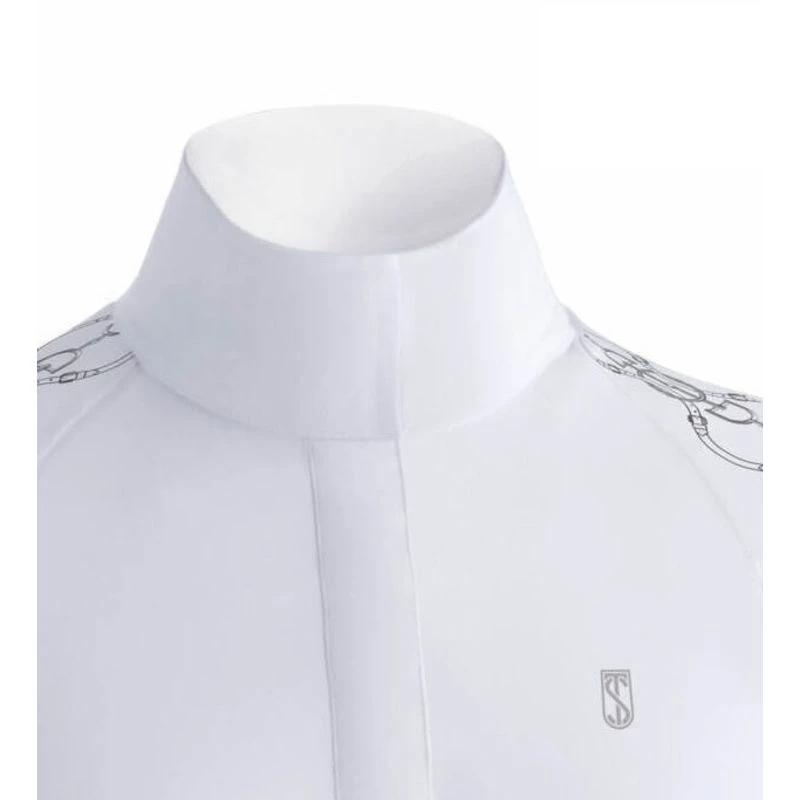 Tredstep Women's Snaffle Competition Shirt - White 2 Tredstep Women's Snaffle Competition Shirt - White - Image 2