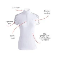 Tredstep Women's Snaffle Competition Shirt - White 5 Tredstep Women's Snaffle Competition Shirt - White -Tack Of The Day Store 763432 800 800
