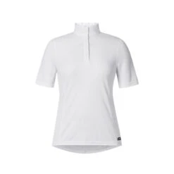 Kerrits Women's Encore Short Sleeve Show Shirt - White/Bit Of Luck
