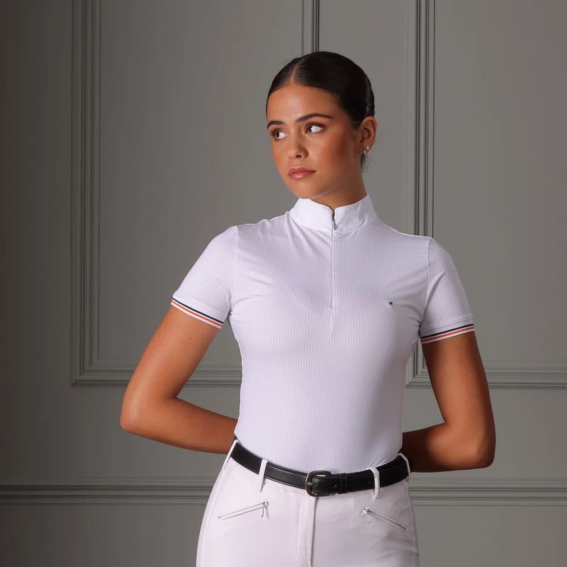 Shires Aubrion Women's Arcaster Show Shirt - Pink Pinstripe 2 Shires Aubrion Women's Arcaster Show Shirt - Pink Pinstripe - Image 2