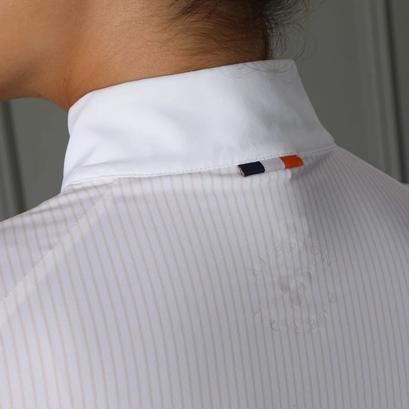 Shires Aubrion Women's Arcaster Show Shirt - Pink Pinstripe 4 Shires Aubrion Women's Arcaster Show Shirt - Pink Pinstripe - Image 4