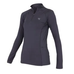 Shires Aubrion Women's Revive Long Sleeve Base Layer Sun Shirt - Black