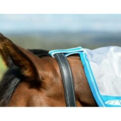 Weatherbeeta Comfitec Hexi Shield Combo Neck - Silver/Teal Blue -Tack Of The Day Store 775909 800 800