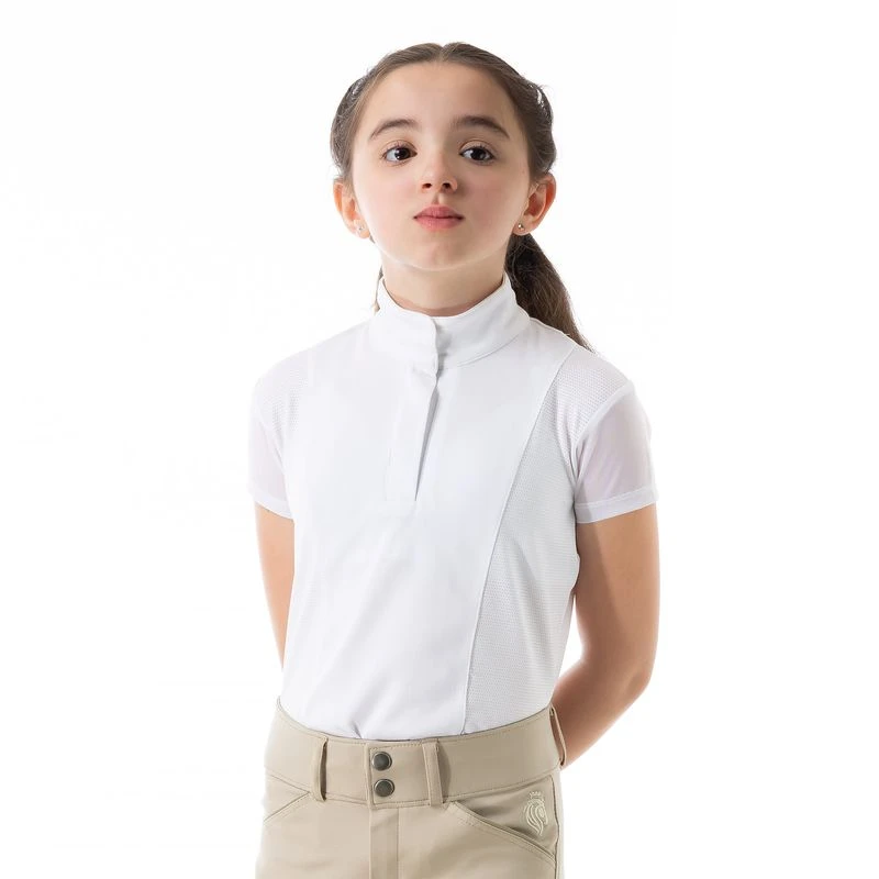 Equinavia Kids' Lotta Short Sleeved Show Shirt - White 2 Equinavia Kids' Lotta Short Sleeved Show Shirt - White - Image 2