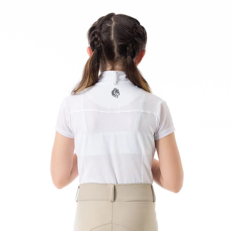 Equinavia Kids' Lotta Short Sleeved Show Shirt - White 3 Equinavia Kids' Lotta Short Sleeved Show Shirt - White - Image 3