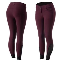 Equinavia Women's Astrid Silicone Knee Patch Breeches - Fig Purple/Brown
