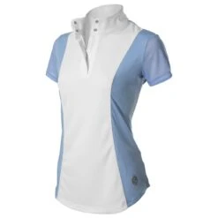 Equinavia Women's Martha Short Sleeved Show Shirt - Light Blue/White 8 Equinavia Women's Martha Short Sleeved Show Shirt - Light Blue/White -Tack Of The Day Store 794409 800 800