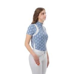 Equinavia Women's Selma NordicAir Short Sleeve Sun Shirt - Dusty Blue -Tack Of The Day Store 794849 800 800
