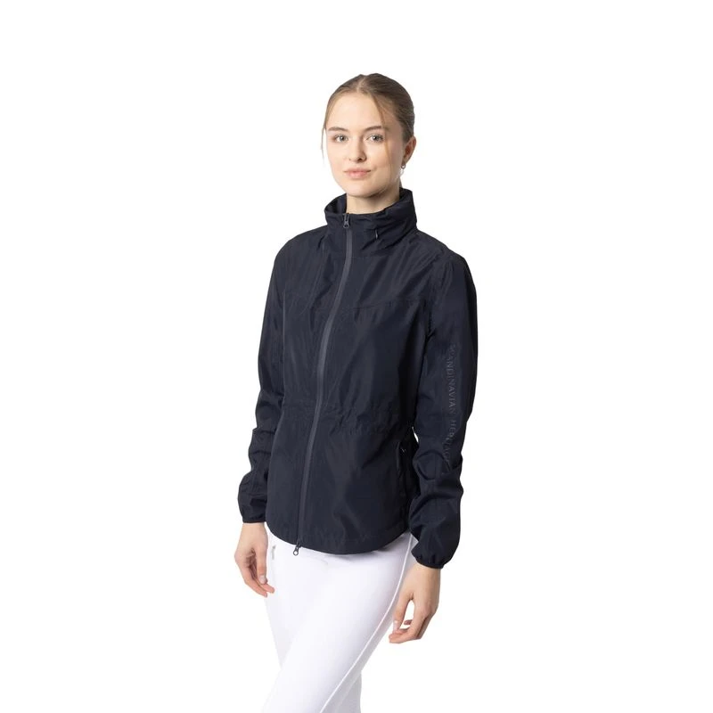 Horze Women's Fiora Lightweight Waterproof Jacket - Dark Navy 2 Horze Women's Fiora Lightweight Waterproof Jacket - Dark Navy - Image 2