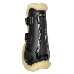 Back On Track Airflow Tendon Boots W/Faux Fur - Black