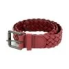 Equinavia Women's Kari Braided Wide Leather Belt - Bright Pink
