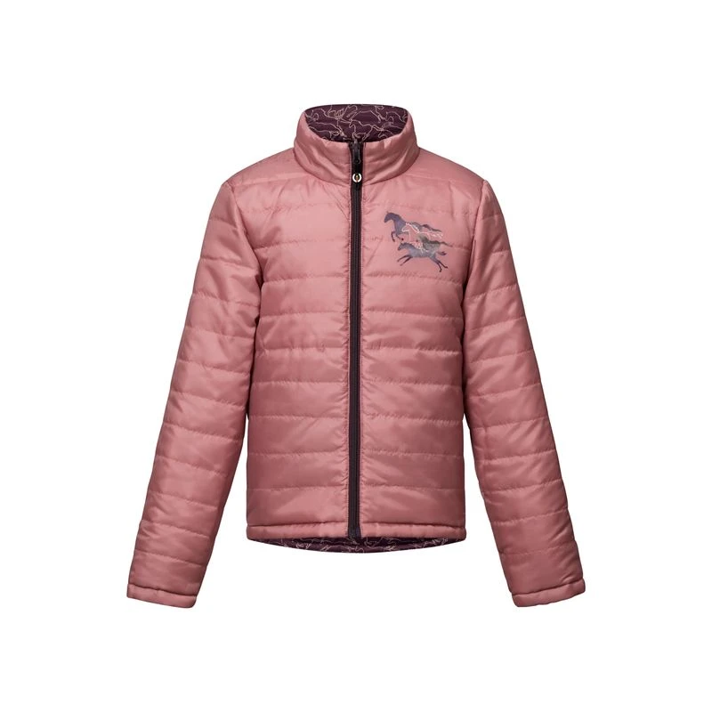 Kerrits Kids' Round Up Reversible Quilted Jacket - Vineyard Full Gallop 1 Kerrits Kids' Round Up Reversible Quilted Jacket - Vineyard Full Gallop