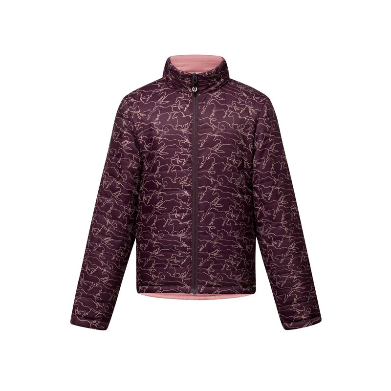Kerrits Kids' Round Up Reversible Quilted Jacket - Vineyard Full Gallop 2 Kerrits Kids' Round Up Reversible Quilted Jacket - Vineyard Full Gallop - Image 2