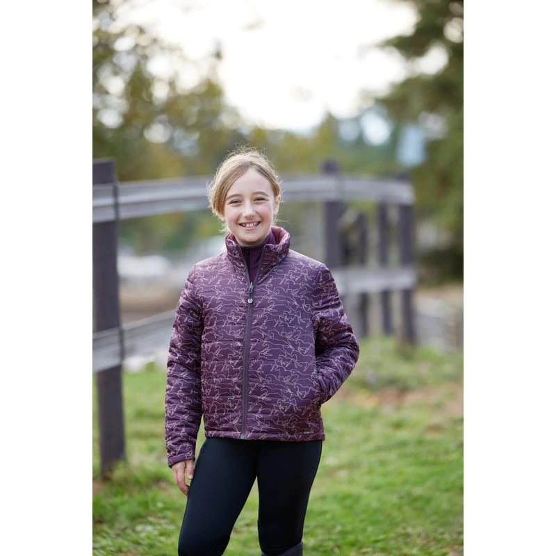 Kerrits Kids' Round Up Reversible Quilted Jacket - Vineyard Full Gallop 4 Kerrits Kids' Round Up Reversible Quilted Jacket - Vineyard Full Gallop - Image 4