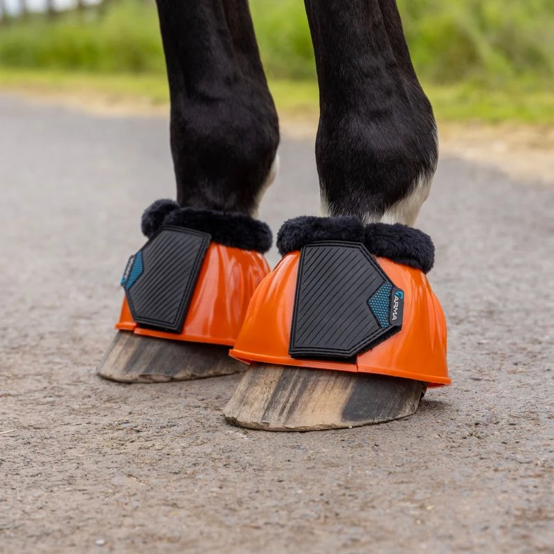 Shires ARMA Comfort Gloss Over Reach Boots - Orange 2 Shires ARMA Comfort Gloss Over Reach Boots - Orange - Image 2