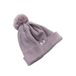 Shires Aubrion Fleece Lined Bobble Hat - Mauve