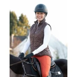 FITS Women's Ainsley Quilted Vest - Dark Bay/Coral Bits -Tack Of The Day Store 862819 800 800