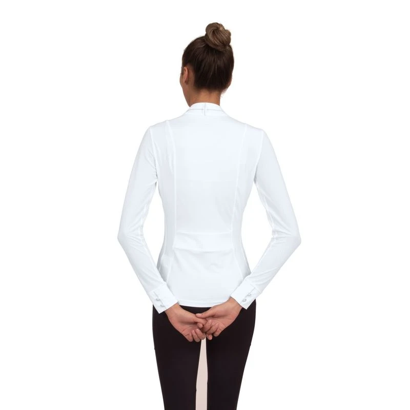 Chestnut Bay Women's SkyCool Long Sleeve Show Shirt - White 2 Chestnut Bay Women's SkyCool Long Sleeve Show Shirt - White - Image 2