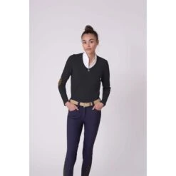 Chestnut Bay Women's Rider Lounge V Neck - Almost Black