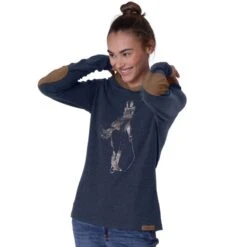 Chestnut Bay Women's Rider Lounge Hoodie - Dark Navy Artful Dodger