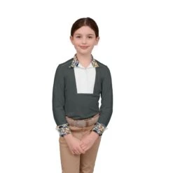 Chestnut Bay Kids' SkyCool Liberty Long Sleeve Show Shirt - Street Green