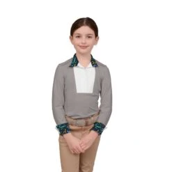 Chestnut Bay Kids' SkyCool Liberty Long Sleeve Show Shirt 2024 - Ash